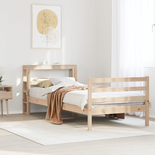 Bed Frame without Mattress 90x200 cm Solid Wood Pine