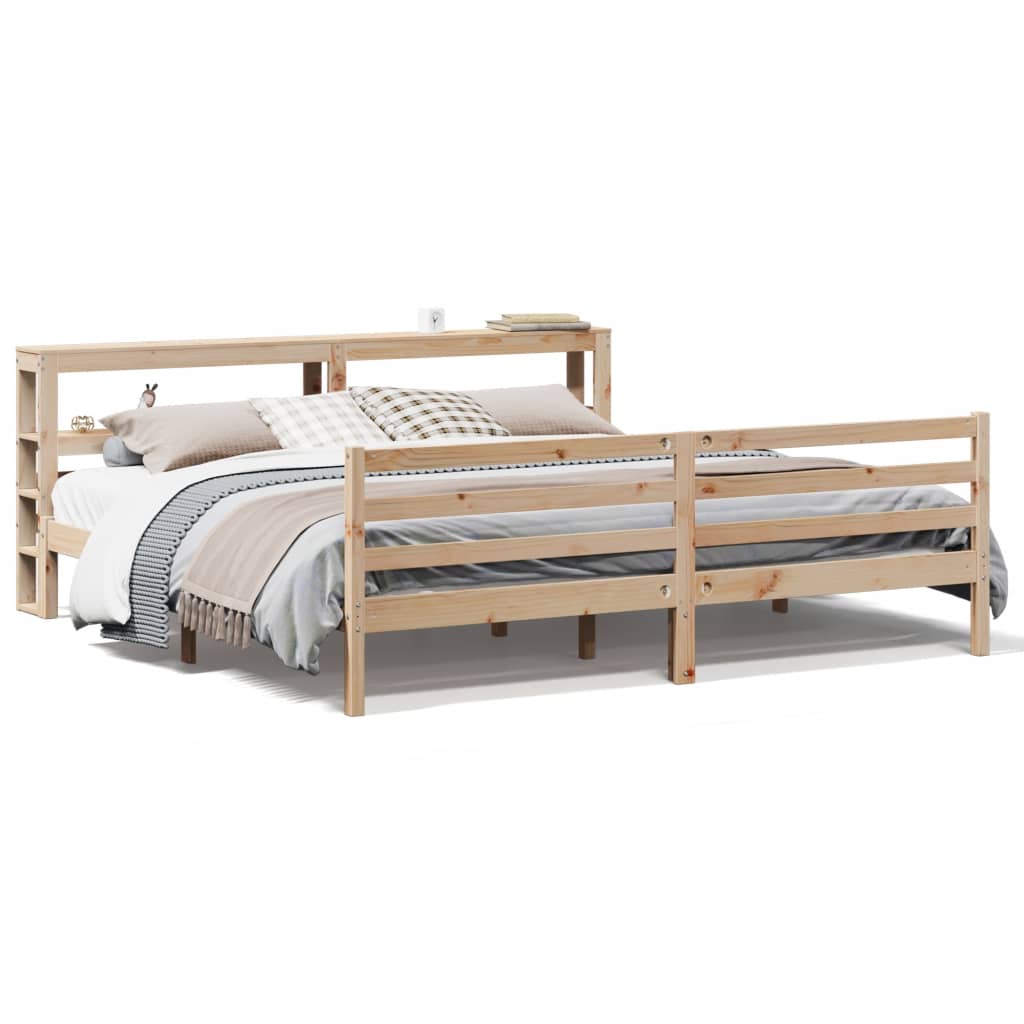 Bed Frame without Mattress 180x200 cm Super King Solid Wood Pine