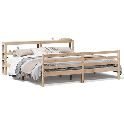 Bed Frame without Mattress 200x200 cm Solid Wood Pine