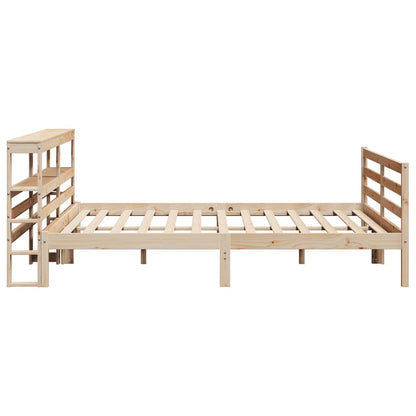 Bed Frame without Mattress 200x200 cm Solid Wood Pine