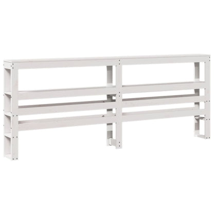 Bed Frame without Mattress White 200x200 cm Solid Wood Pine