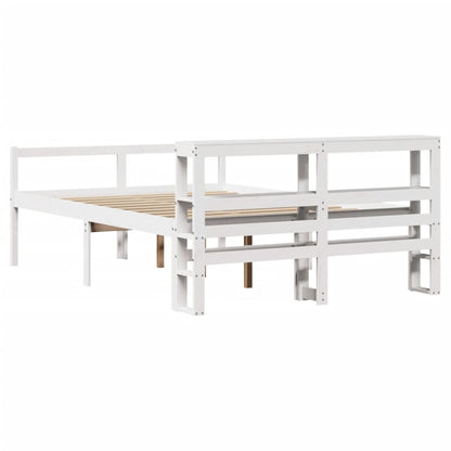 Senior Bed with Headboard without Mattress White 135x190 cm Double