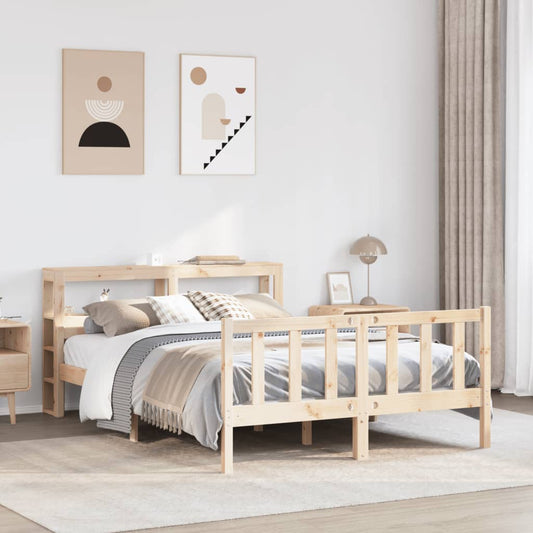 Bed Frame without Mattress 120x190 cm Small Double Solid Wood Pine