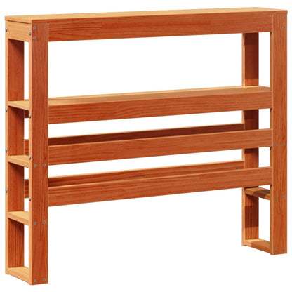 Bed Frame with Headboard without Mattress Wax Brown 75x190 cm Small Single