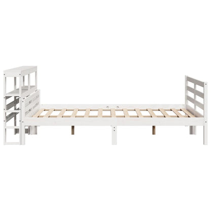Bed Frame with Headboard without Mattress White 135x190 cm Double