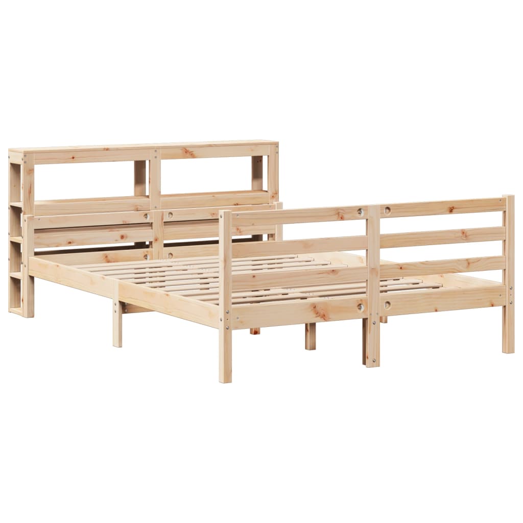 Bed Frame with Headboard without Mattress 140x190 cm