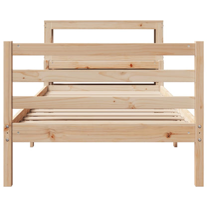 Bed Frame with Headboard without Mattress 100x200 cm