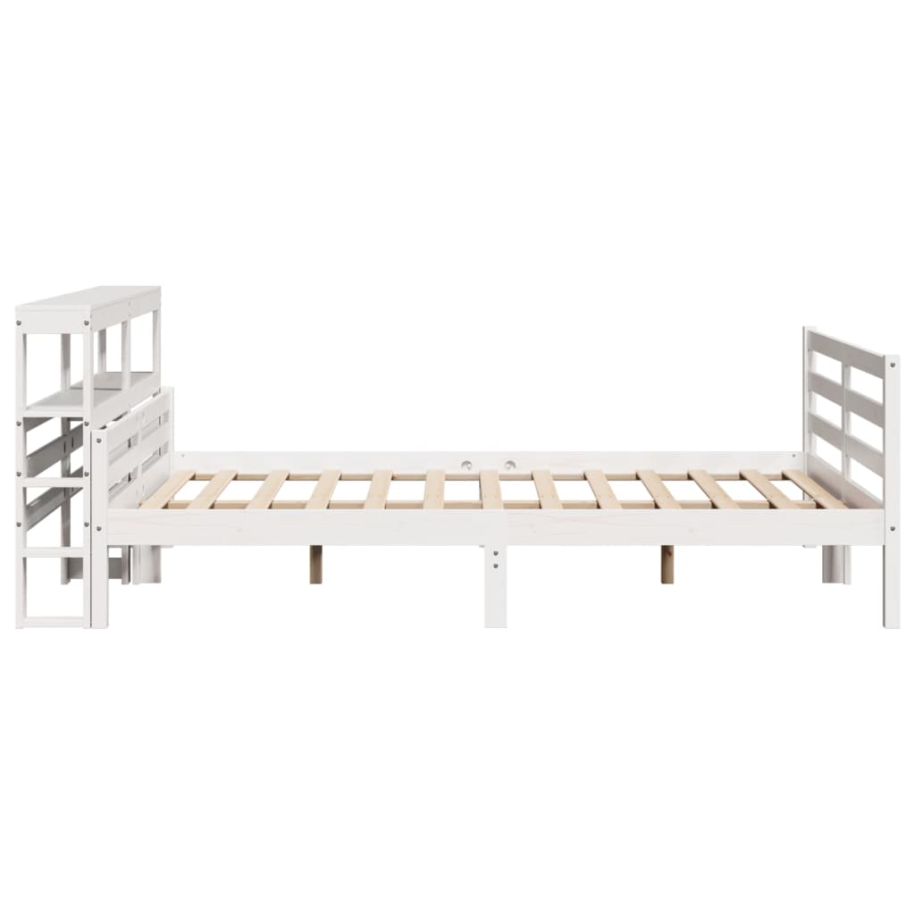 Bed Frame with Headboard without Mattress White 140x200 cm
