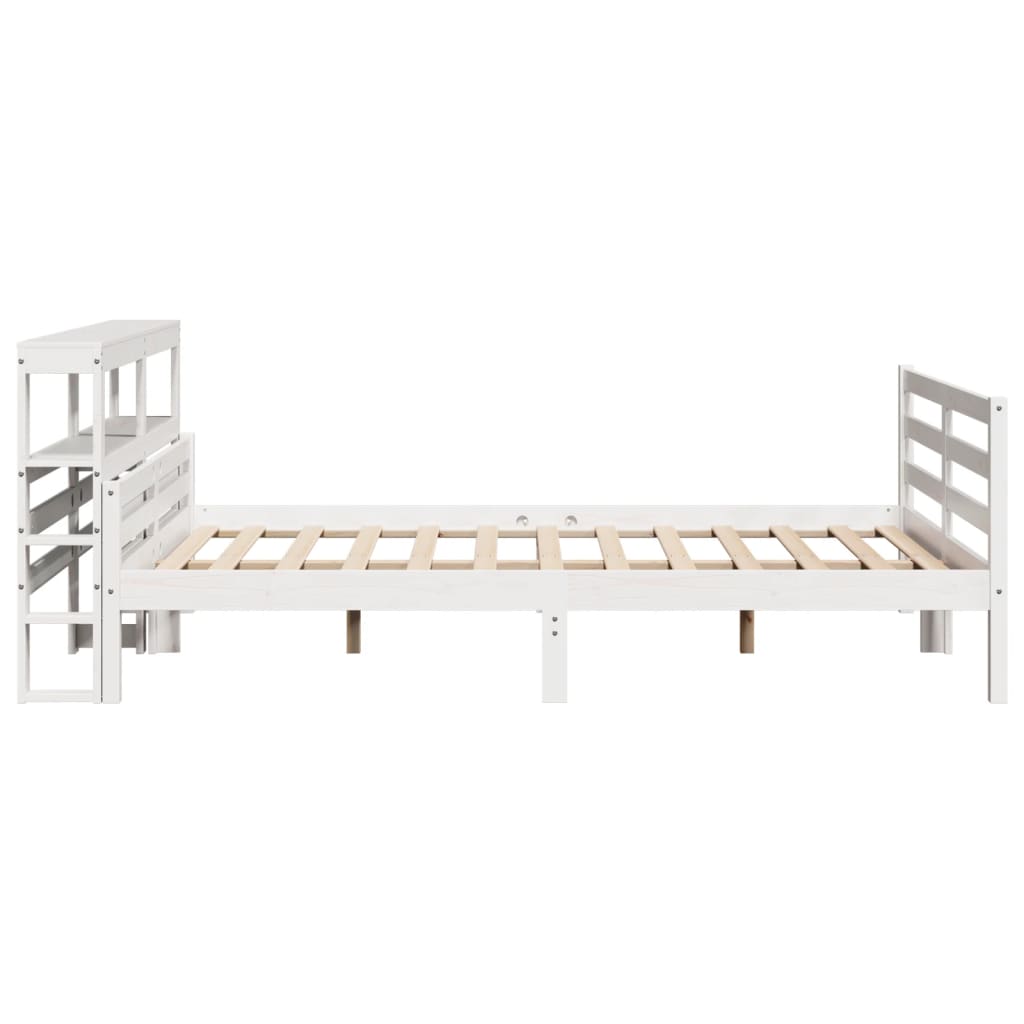 Bed Frame with Headboard without Mattress White 150x200 cm King Size
