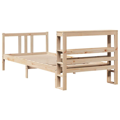 Bed Frame with Headboard without Mattress 75x190 cm Small Single