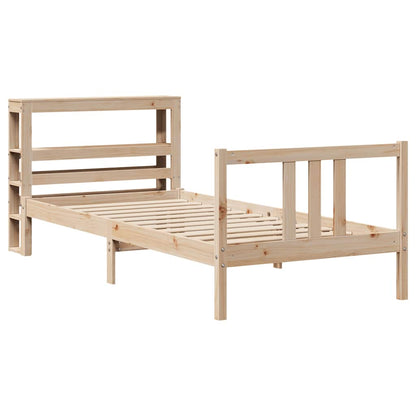 Bed Frame with Headboard without Mattress 90x190 cm Single