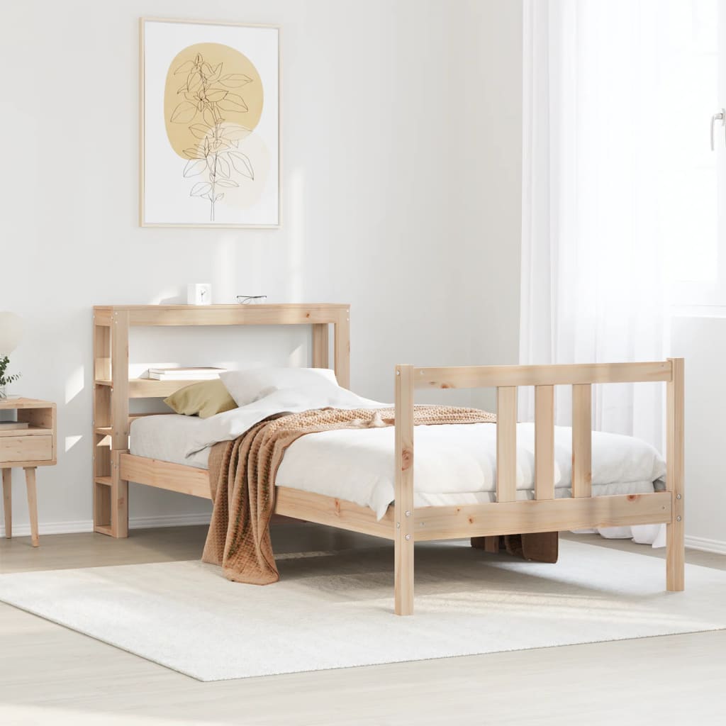 Bed Frame with Headboard without Mattress 90x190 cm Single