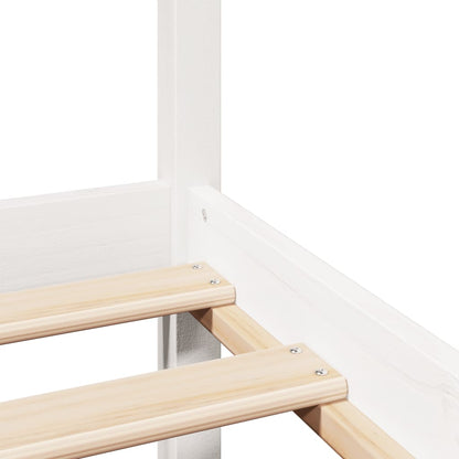 Bed Frame with Headboard without Mattress White 140x200 cm