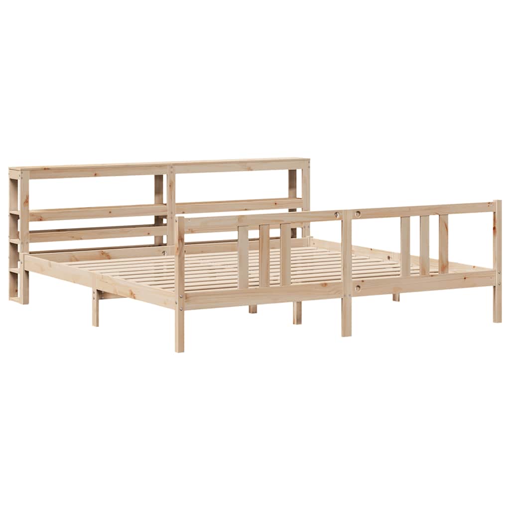 Bed Frame with Headboard without Mattress 180x200 cm Super King