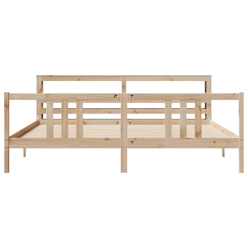 Bed Frame with Headboard without Mattress 180x200 cm Super King