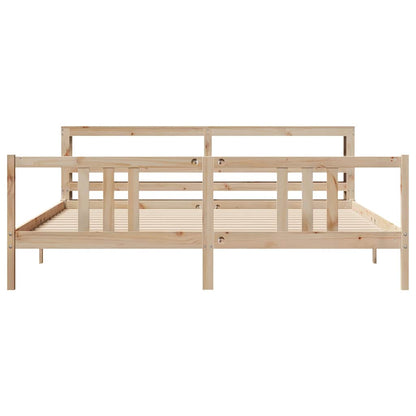 Bed Frame with Headboard without Mattress 180x200 cm Super King