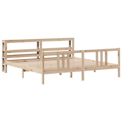 Bed Frame with Headboard without Mattress 200x200 cm