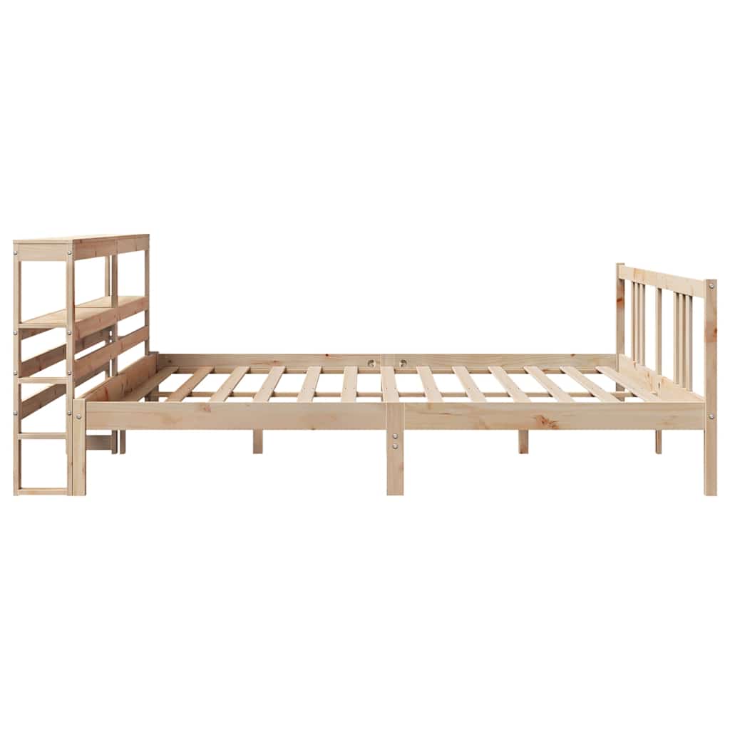 Bed Frame with Headboard without Mattress 200x200 cm