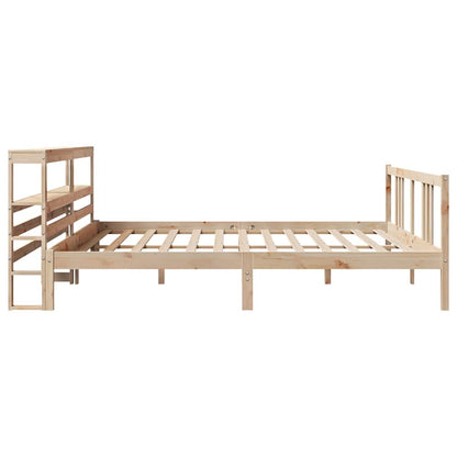 Bed Frame with Headboard without Mattress 200x200 cm