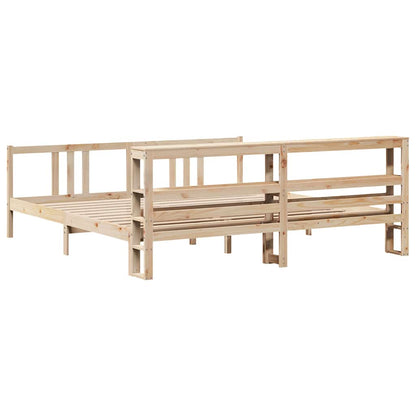 Bed Frame with Headboard without Mattress 200x200 cm
