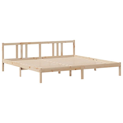 Bed Frame with Headboard without Mattress 200x200 cm