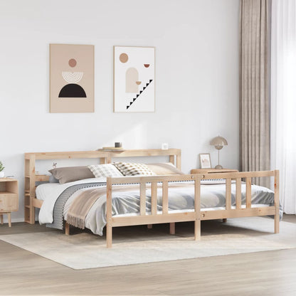 Bed Frame with Headboard without Mattress 200x200 cm