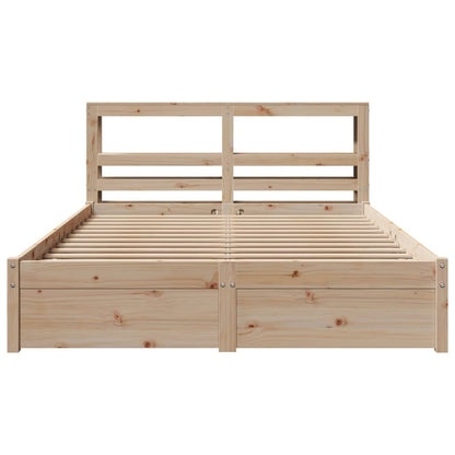 Bed Frame with Headboard without Mattress 140x190 cm