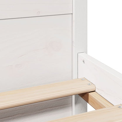 Bed Frame with Headboard without Mattress White 90x190 cm Single