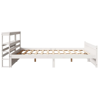 Bed Frame with Headboard without Mattress White 180x200 cm Super King