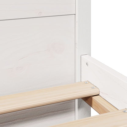 Bed Frame with Headboard without Mattress White 180x200 cm Super King