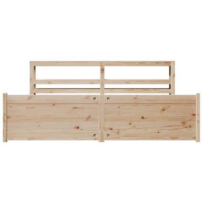 Bed Frame with Headboard without Mattress 200x200 cm