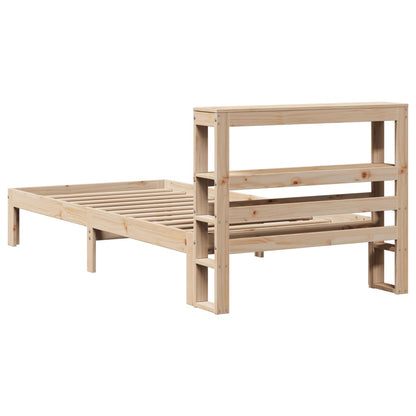 Bed Frame with Headboard without Mattress 75x190 cm Small Single