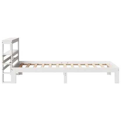 Bed Frame with Headboard without Mattress White 75x190 cm Small Single