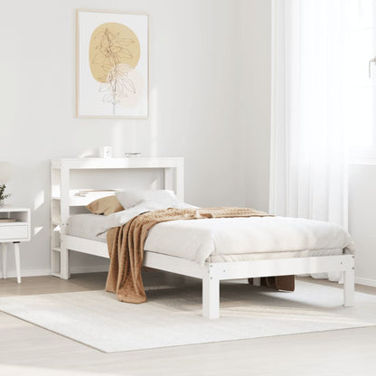 Bed Frame with Headboard without Mattress White 75x190 cm Small Single