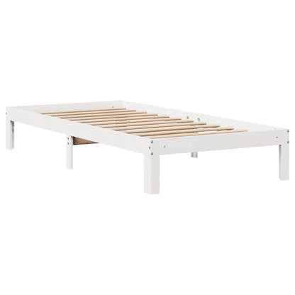 Bed Frame with Headboard without Mattress White 90x190 cm Single