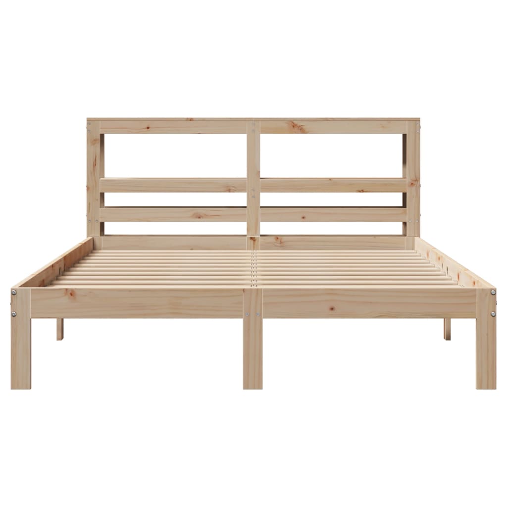 Bed Frame with Headboard without Mattress 140x190 cm