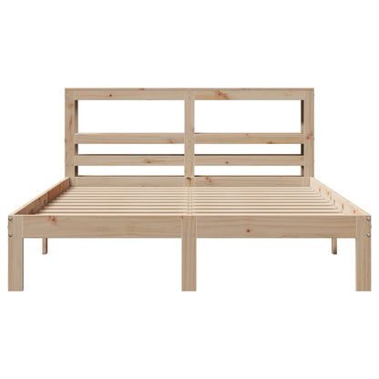 Bed Frame with Headboard without Mattress 140x190 cm