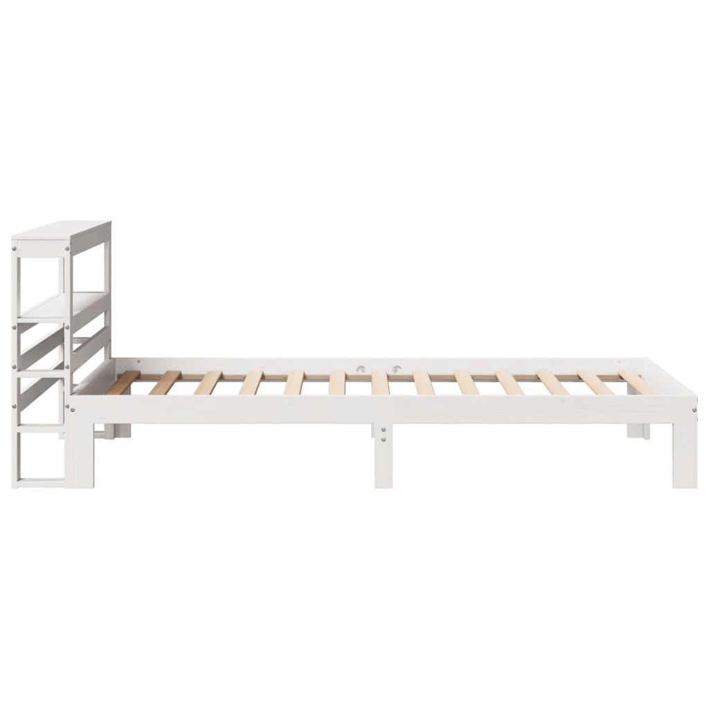 Bed Frame with Headboard without Mattress White 90x200 cm
