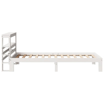 Bed Frame with Headboard without Mattress White 90x200 cm