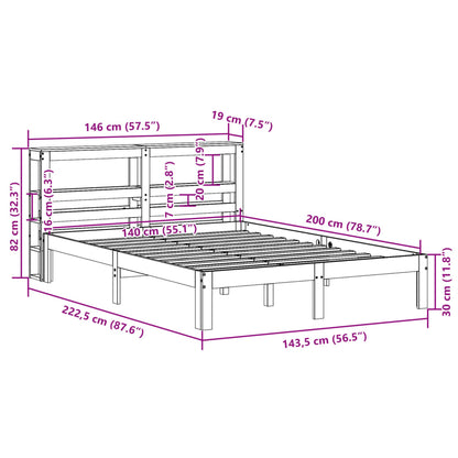 Bed Frame with Headboard without Mattress 140x200 cm