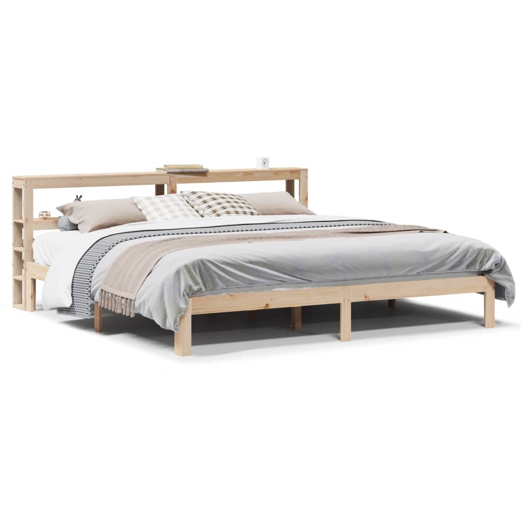 Bed Frame with Headboard without Mattress 200x200 cm