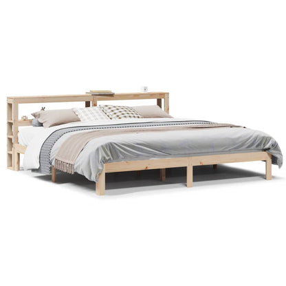 Bed Frame with Headboard without Mattress 200x200 cm