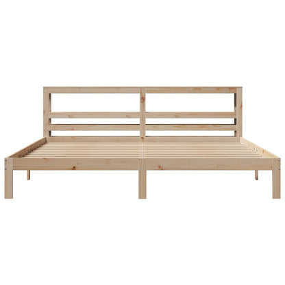 Bed Frame with Headboard without Mattress 200x200 cm