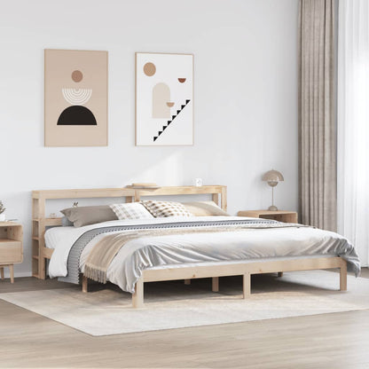 Bed Frame with Headboard without Mattress 200x200 cm