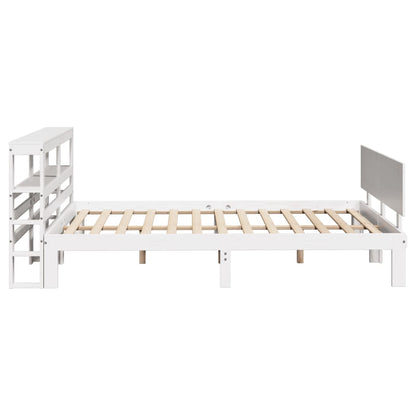 Bed Frame with Headboard without Mattress White 120x190 cm Small Double