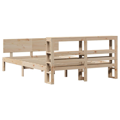 Bed Frame with Headboard without Mattress 140x190 cm