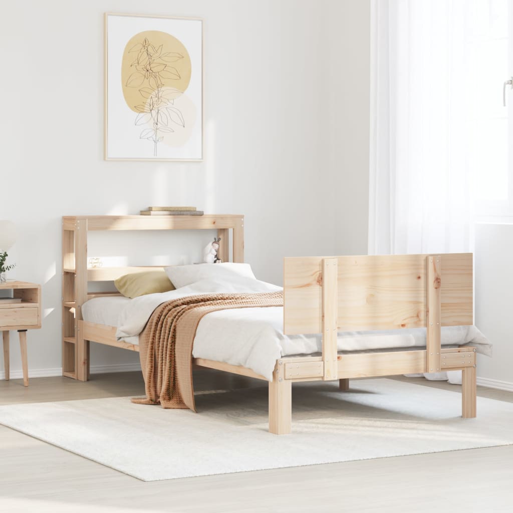 Bed Frame with Headboard without Mattress 90x200 cm