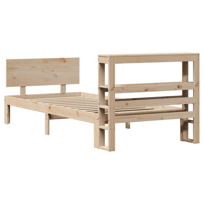 Bed Frame with Headboard without Mattress 100x200 cm