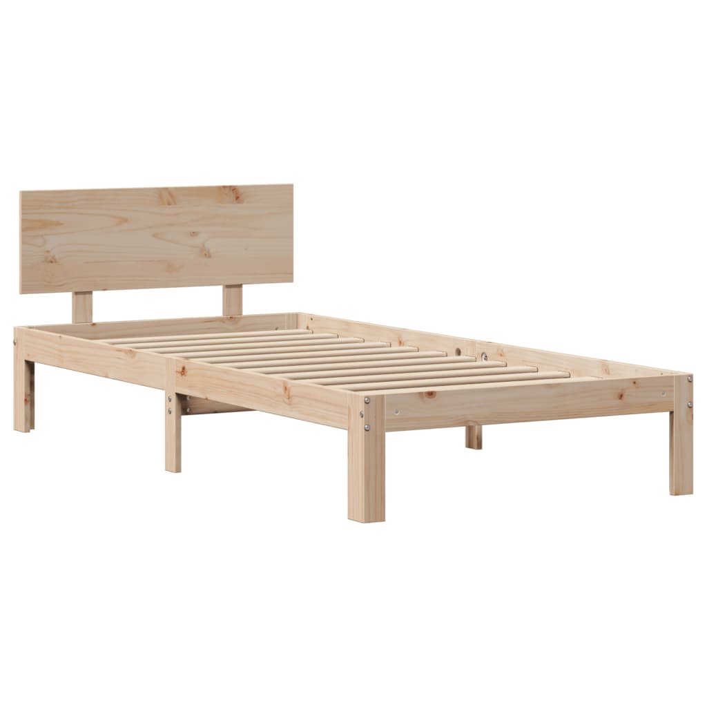Bed Frame with Headboard without Mattress 100x200 cm
