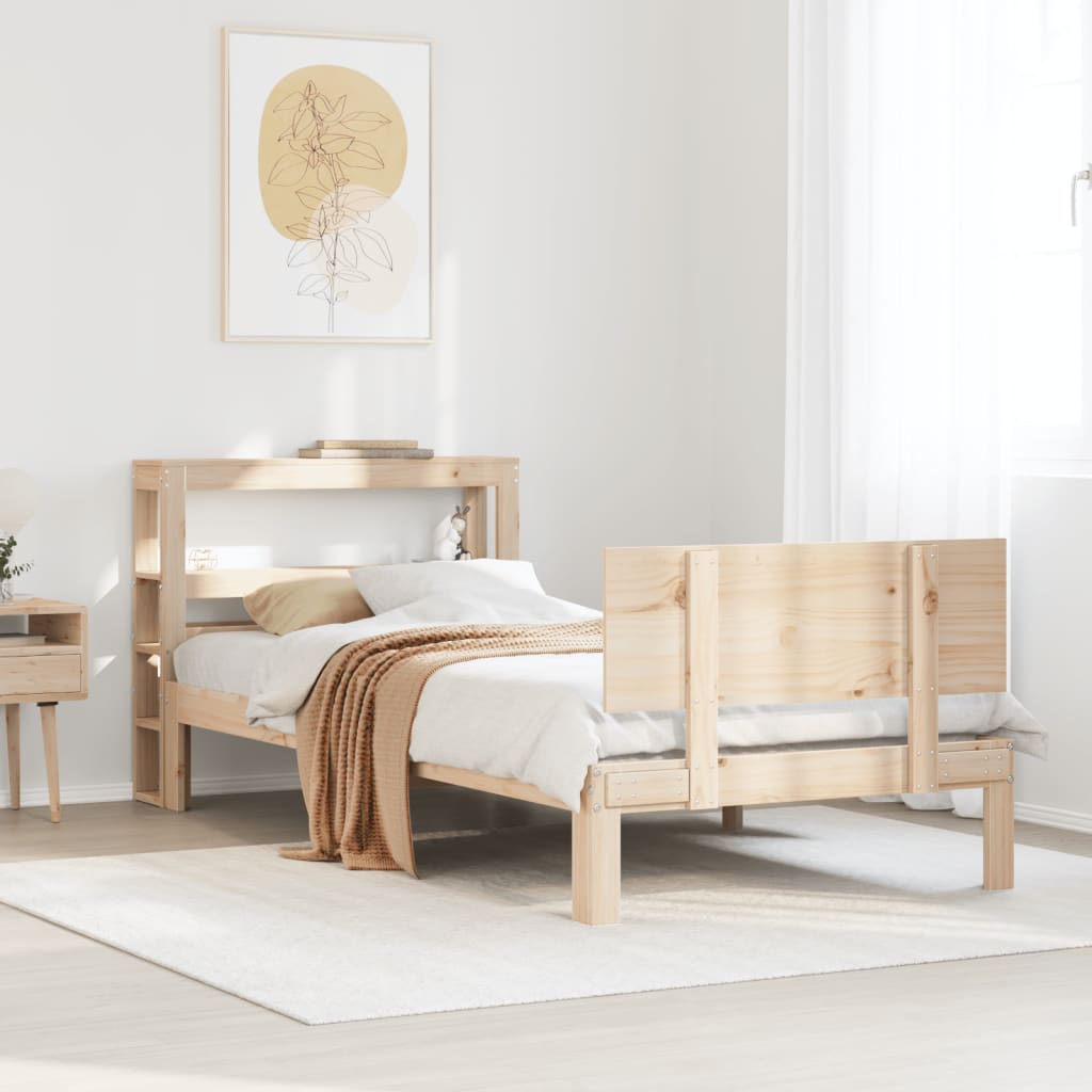 Bed Frame with Headboard without Mattress 100x200 cm